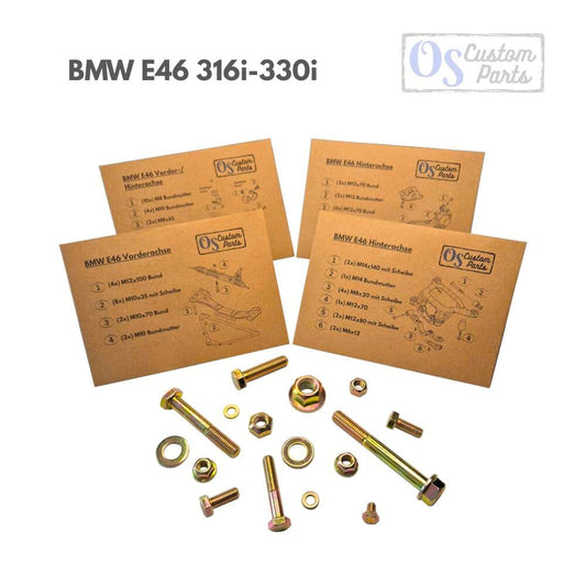 BMW E46 Schrauben Set Schraubensatz Vorderachse Hinterachse