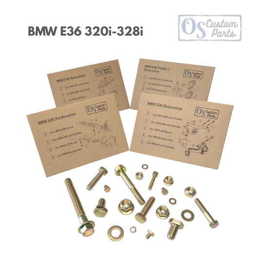 BMW E36 Schrauben Set Schraubensatz Vorderachse Hinterachse