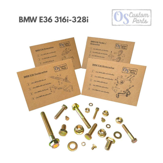 BMW E36 Schrauben Set Schraubensatz Vorderachse Hinterachse