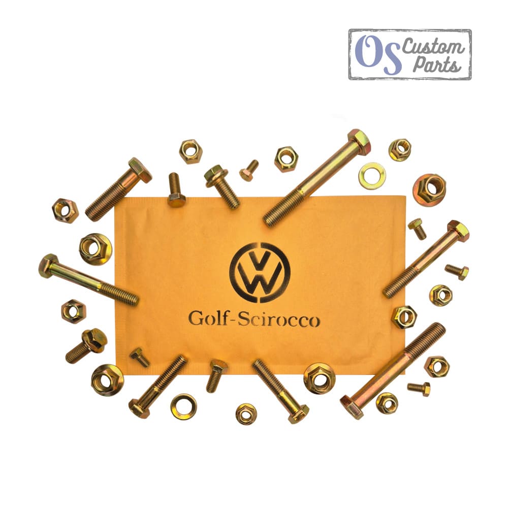 VW Golf 1  Scirocco Schraubensatz Fahrwerk Schrauben Vorderachse Hinterachse Achsträger