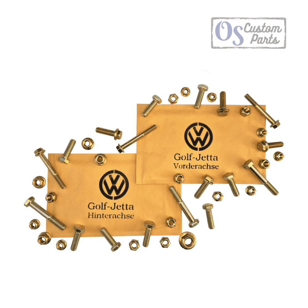 VW Golf 2 Jetta 2 - gelbverzinkte Schrauben Vorderachse Hinterachse